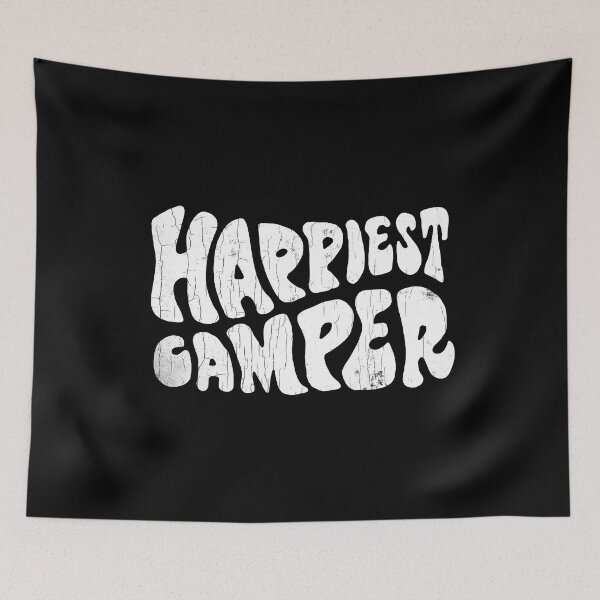 Item preview, Cool Happiest Camper, Happy Camper, Groovy Outdoors Quote designed and sold by Quotesigner.