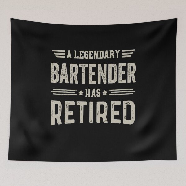 Item preview, The Legendary Bartender Has Retired T Shirt, Bartender Retirement Party Gift, Legend, Retiring Birthday Christmas Gift designed and sold by xlnv.