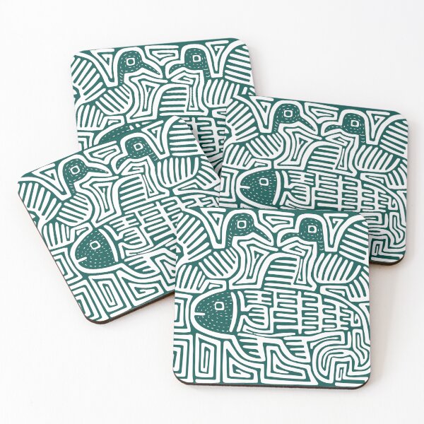 Item preview, illustration of a mola on a green background designed and sold by Melquidedec.