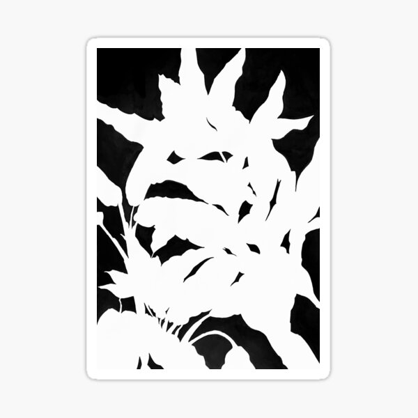 "black and white plants" Sticker for Sale by plantrobert Redbubble