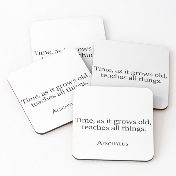 Item preview, Aeschylus Time Quote Typography designed and sold by V0IDRACE.