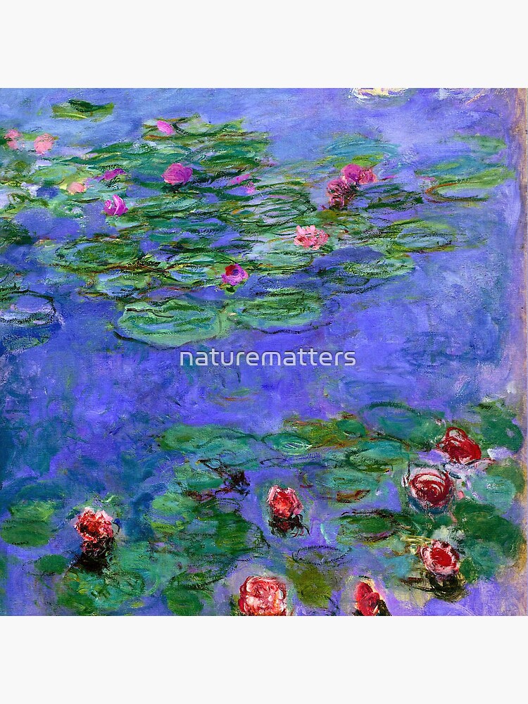 Women Shoulder Canvas Tote Bag Claude Monet Water Lilies Landscape