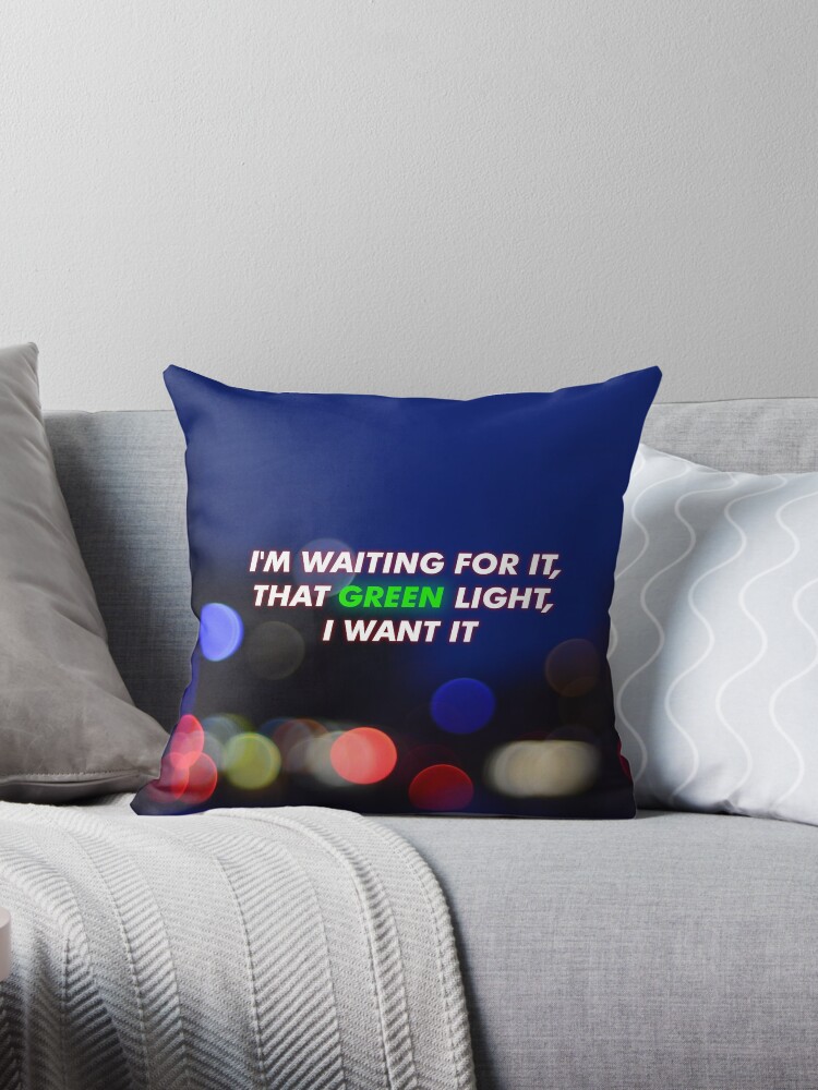"Lorde Green Light Lyrics Pillow" Throw Pillows by billzo ...