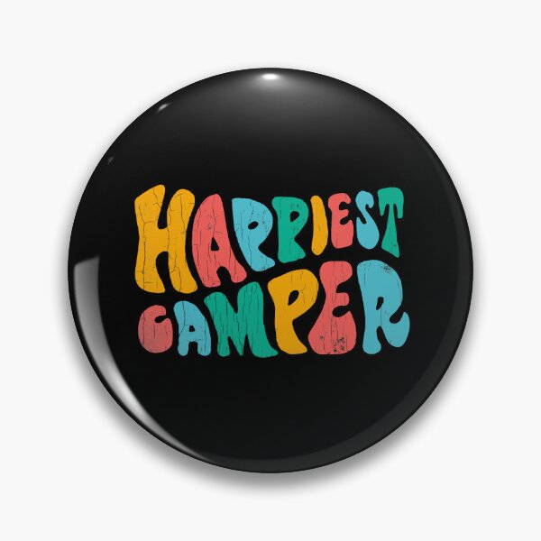 Item preview, Colorful Happiest Camper, Happy Camper, Groovy Outdoors Quote designed and sold by Quotesigner.