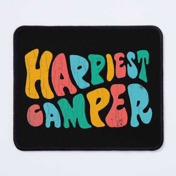 Item preview, Colorful Happiest Camper, Happy Camper, Groovy Outdoors Quote designed and sold by Quotesigner.