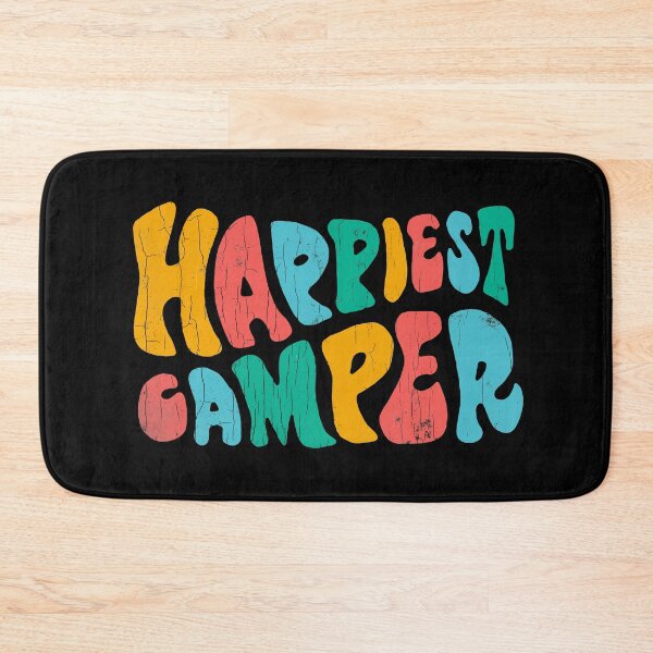 Item preview, Colorful Happiest Camper, Happy Camper, Groovy Outdoors Quote designed and sold by Quotesigner.