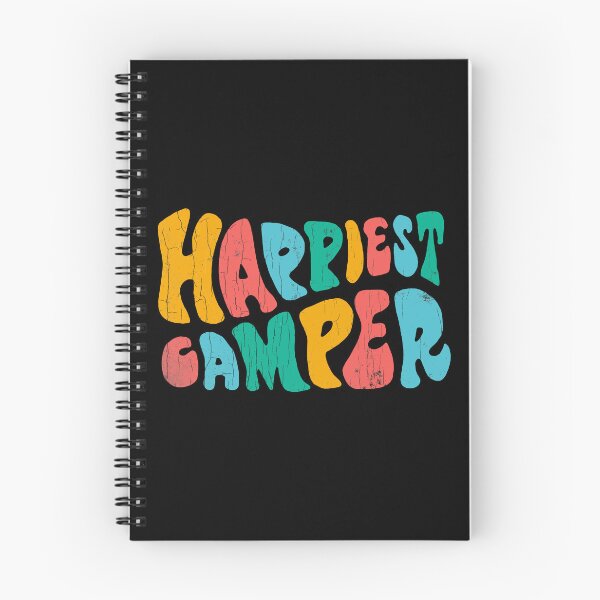 Item preview, Colorful Happiest Camper, Happy Camper, Groovy Outdoors Quote designed and sold by Quotesigner.