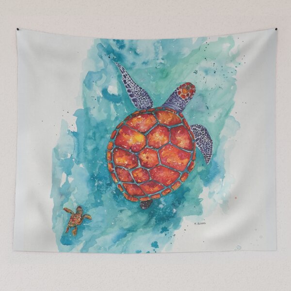 Item preview, Dancing Ocean - Sea Turtle designed and sold by Morgan Adams.