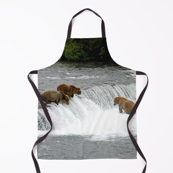Item preview, Bears catching a salmon at Brooks falls in Katmai National Park in Alaska - WelshDesigns designed and sold by welshdesigns.