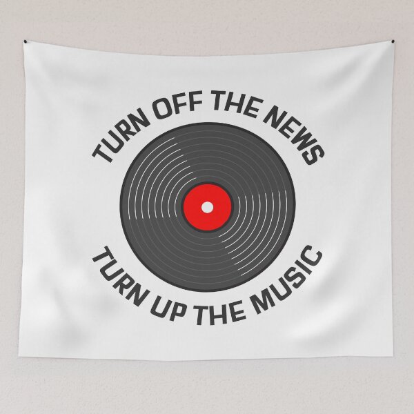 Item preview, Turn off the news turn up the music, Vinyl designed and sold by ArtOfRebellion.