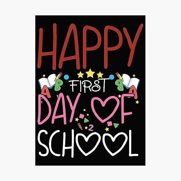 Item preview, Happy First Day of School tee Teachers Students Parents - good teacher gift ideas designed and sold by Desibeau.