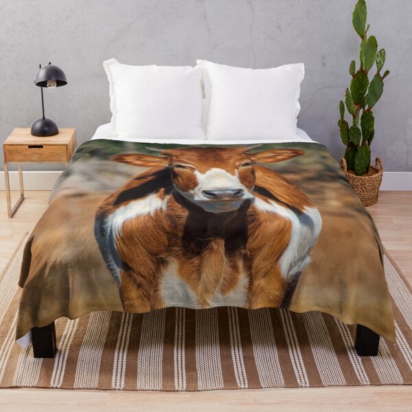 Item preview, Vaca con cuernos sola en el campo designed and sold by noblephoto.