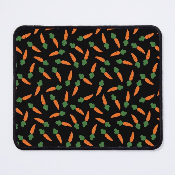 Item preview, Adorable Carrot Pattern - Cute Carrots, Cute Carrot Pattern - Black designed and sold by PattyTheGecko.