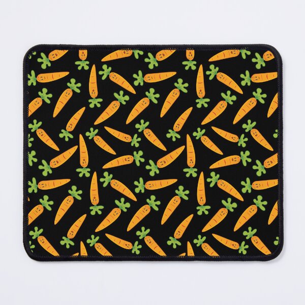 Item preview, Adorable Carrot Pattern - Cute Carrots, Cute Carrot Pattern - Black designed and sold by PattyTheGecko.