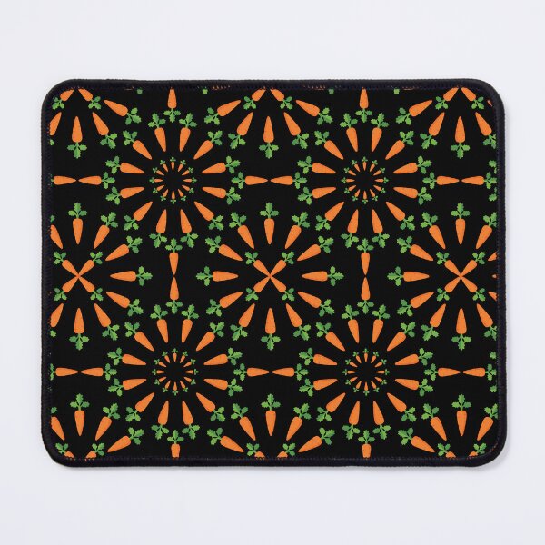 Item preview, Adorable Carrot Pattern - Cute Carrots, Cute Carrot Pattern - Black designed and sold by PattyTheGecko.