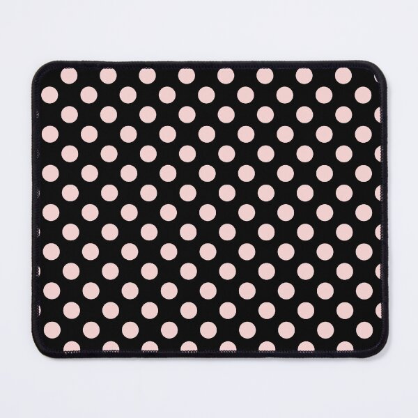 Item preview, Minimalistic polka dots pattern, vintage pink polka dot pattern, dotted aesthetic, vintage pattern - Black designed and sold by PattyTheGecko.