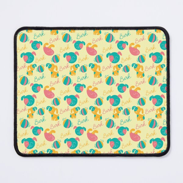 Item preview, Cute doggies playing with a ball, doggy pattern, cute dog pattern - Light Yellow designed and sold by PattyTheGecko.