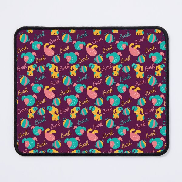 Item preview, Cute doggies playing with a ball, doggy pattern, cute dog pattern - Burgundy designed and sold by PattyTheGecko.