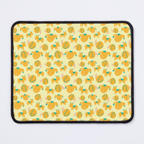 Item preview, Cute puppies playing with a ball, doggy pattern, cute dog pattern - Light Yellow designed and sold by PattyTheGecko.