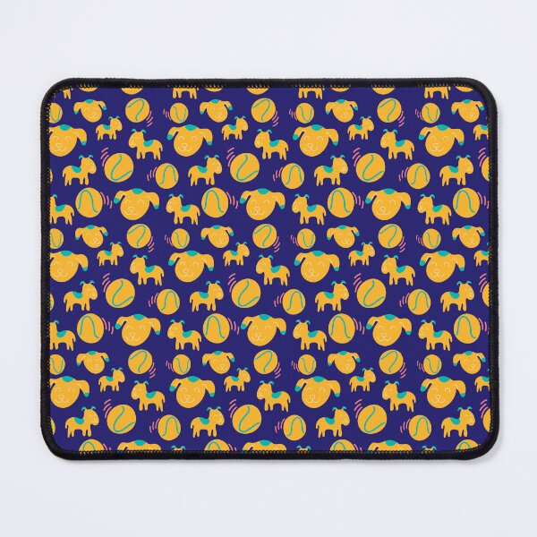 Item preview, Cute puppies playing with a ball, doggy pattern, cute dog pattern - Dark Blue designed and sold by PattyTheGecko.