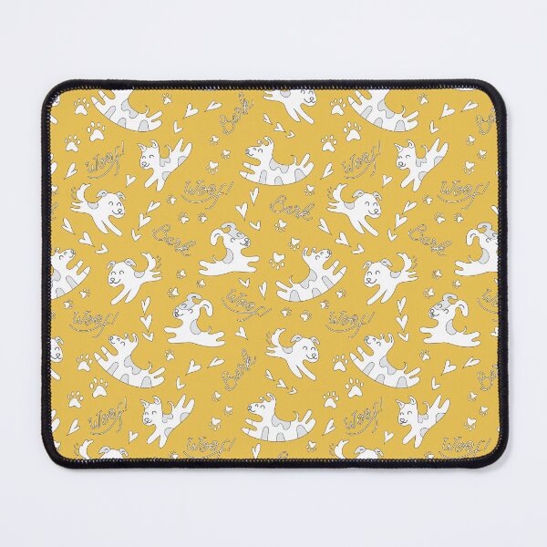 Item preview, Cute puppies playing, doggy pattern, cute dog pattern - Vintage Yellow designed and sold by PattyTheGecko.