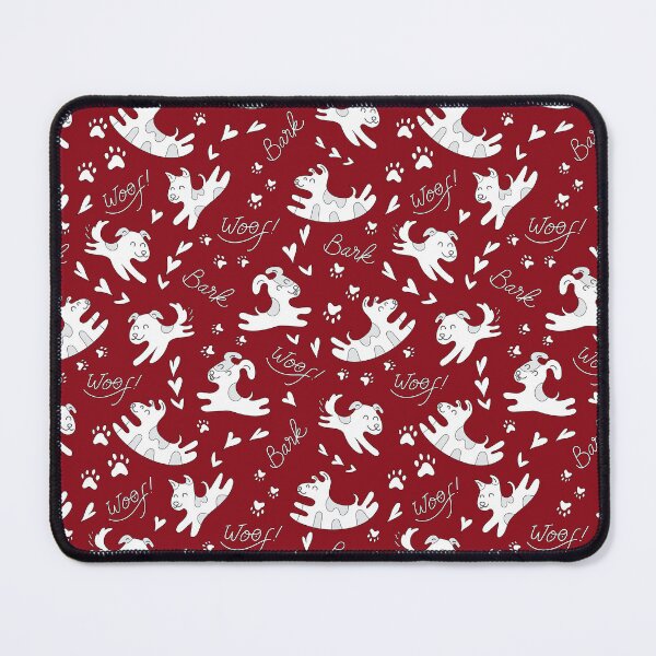 Item preview, Cute puppies playing, doggy pattern, cute dog pattern - Red designed and sold by PattyTheGecko.
