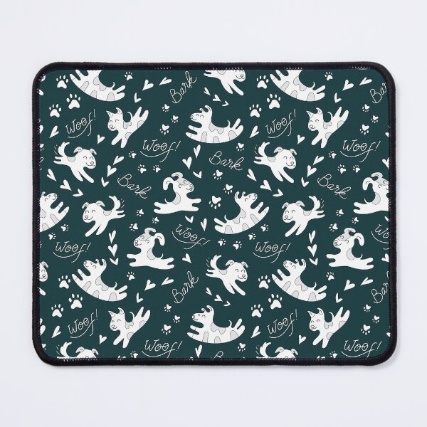 Item preview, Cute puppies playing, doggy pattern, cute dog pattern - Vintage Dark Teal designed and sold by PattyTheGecko.