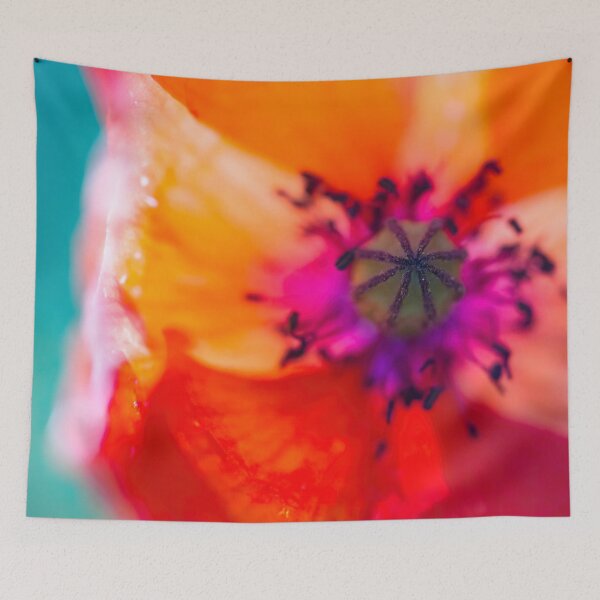 Item preview, Beautiful Poppy Macro in fire Orange Colours designed and sold by CyaniRose.