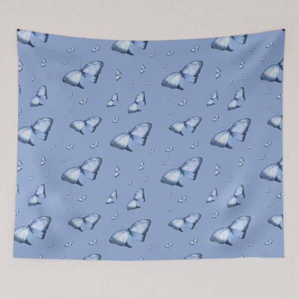 Item preview, Light Blue Butterfly Watercolor Pattern designed and sold by MameDesign.