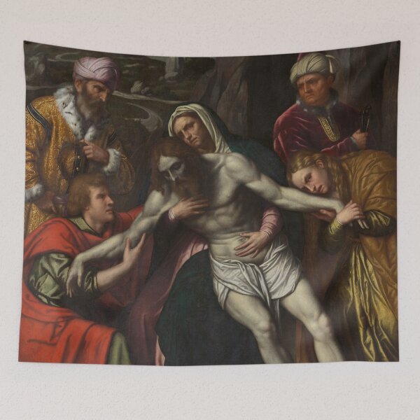 Item preview, The Entombment | Moretto da Brescia | 1554 Renaissance Jesus Christ Gospel Biblical Art designed and sold by CJET.