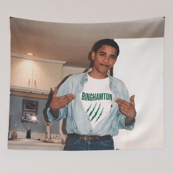 Item preview, Binghamton Barack Obama with Claw Marks meme designed and sold by VitaminRed.