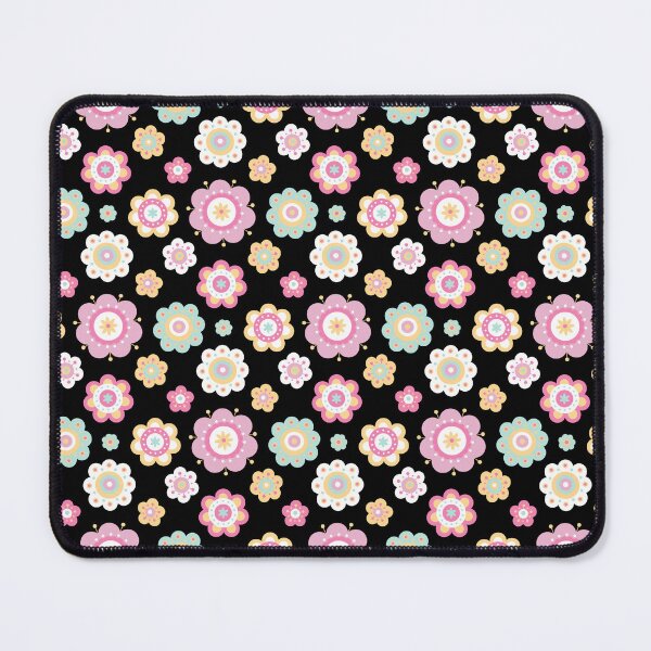 Item preview, Pastel Flowers Pattern - Floral Pattern - Floral graphic - Botanical Design & Pattern - Black designed and sold by PattyTheGecko.