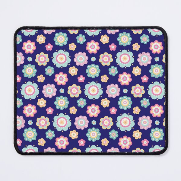 Item preview, Cute Flowers - Floral graphic - Spring Aesthetic flowers pattern - Dark Blue designed and sold by PattyTheGecko.