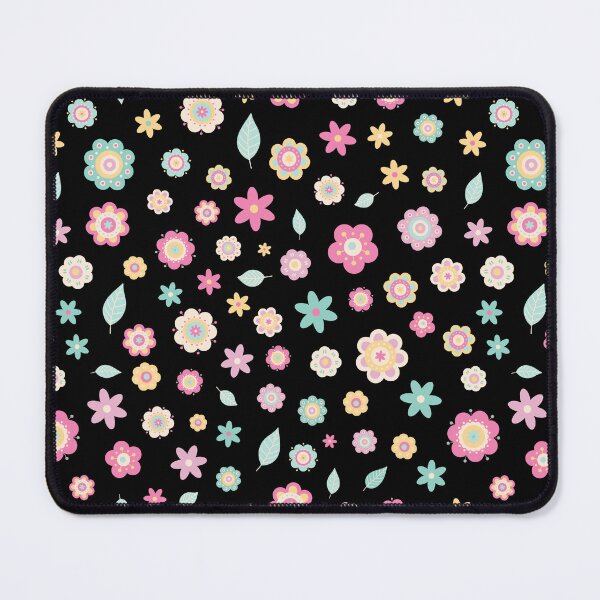 Item preview, Cute Flowers - Floral graphic - Spring Aesthetic flowers pattern - Black designed and sold by PattyTheGecko.