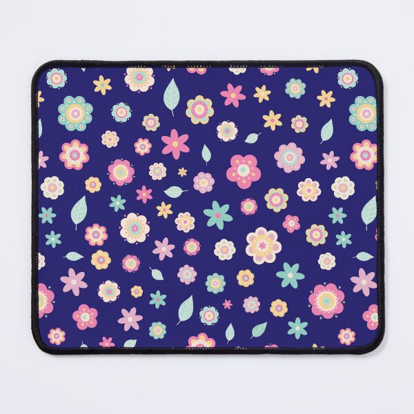 Item preview, Cute Flowers - Floral graphic - Spring Aesthetic flowers pattern - Dark Blue designed and sold by PattyTheGecko.