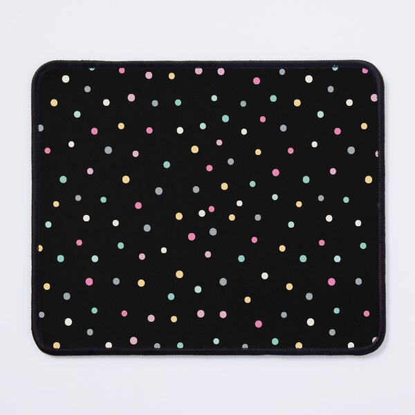 Item preview, Adorable Pastel Coloured Dots Pattern - Polka dot pattern, dotted aesthetic - Black designed and sold by PattyTheGecko.