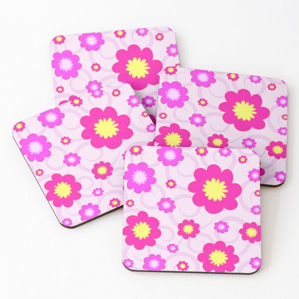 Item preview, Colorful pink, purple flowers; set of 18 flower stickers, coffee mugs, and many products designed and sold by mbuz90.