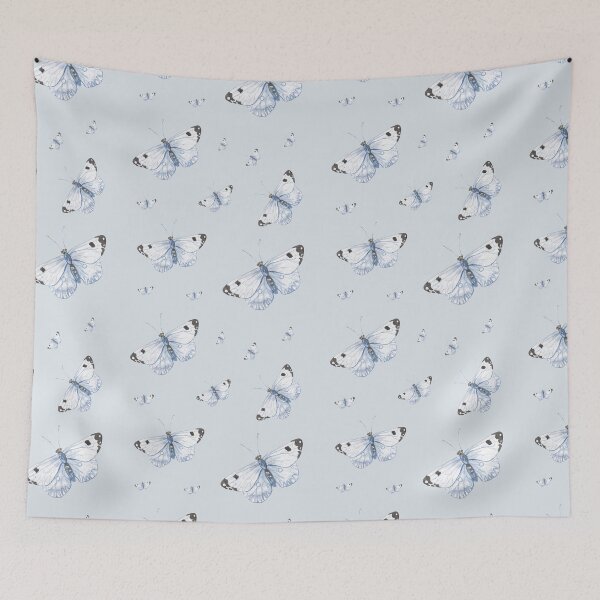 Item preview, Light Blue Butterfly Cottagecore Watercolor Pattern designed and sold by MameDesign.