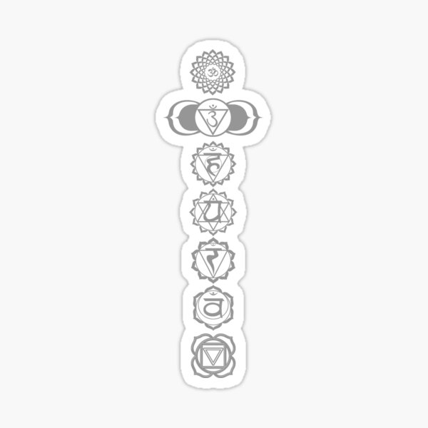 7 Chakras Symbol Sticker By Aedesigns145 Redbubble