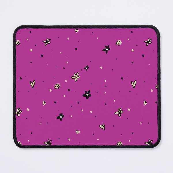 Item preview, Hearts, flowers and butterflies, cute pattern, adorable motif with pastel color, spring aesthetic - Vivid Pink designed and sold by PattyTheGecko.