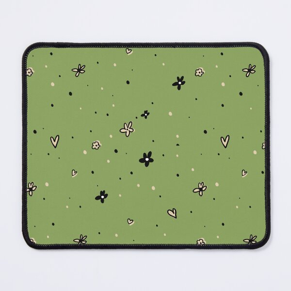 Item preview, Hearts, flowers and butterflies, cute pattern, adorable motif with pastel color, spring aesthetic - Vintage Green designed and sold by PattyTheGecko.