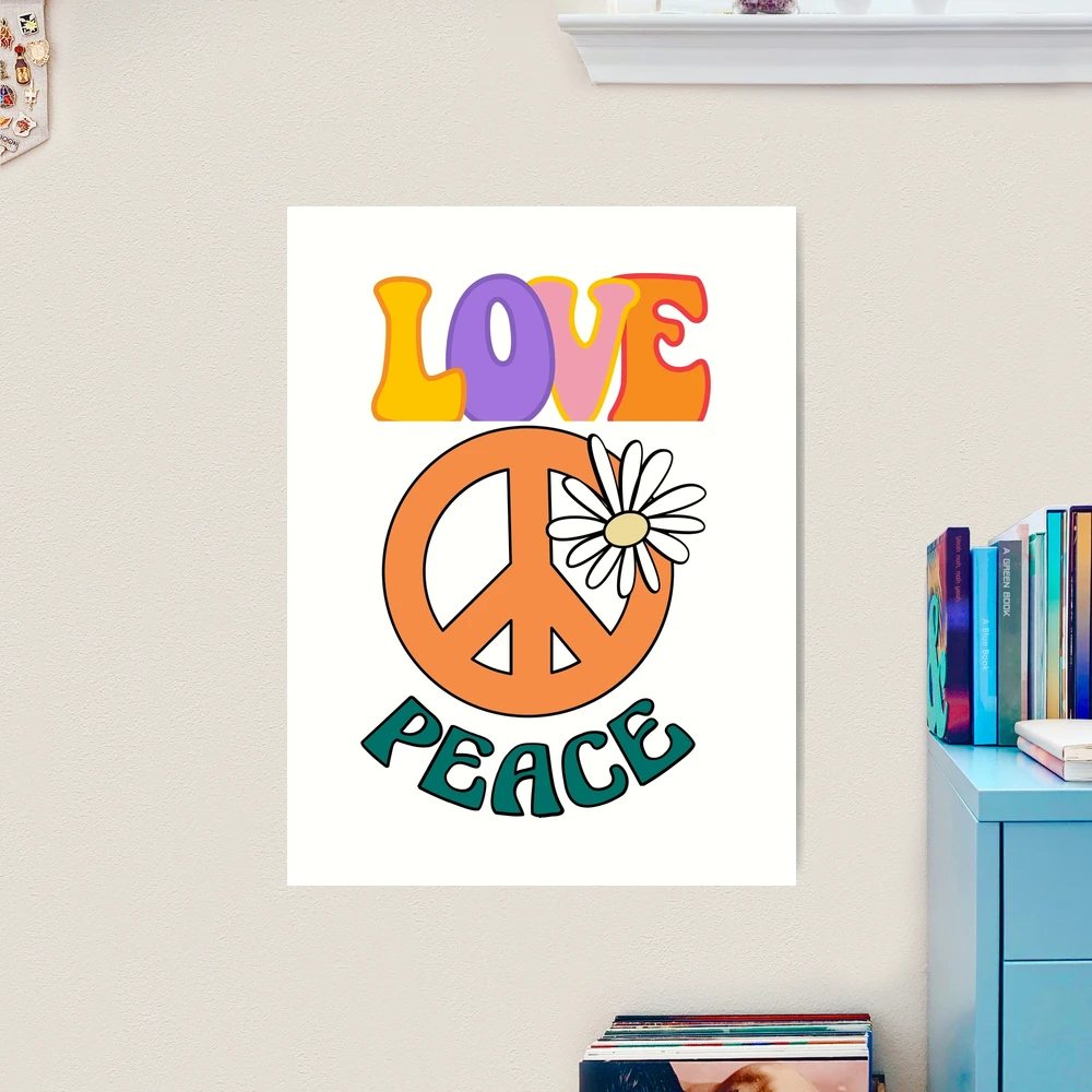 油彩画　8号　Love and peace Peace Love