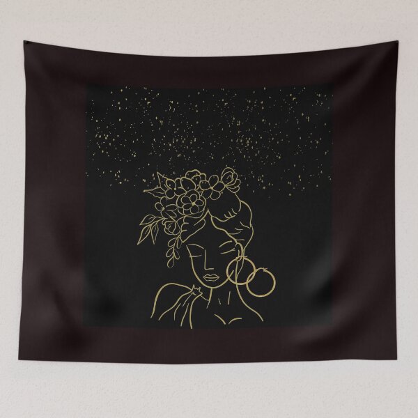 Item preview, Black and golden blooming girl  designed and sold by Remde.