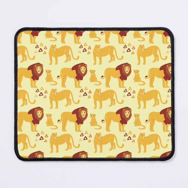 Item preview, Cute African Lion Cub, Lioness and Lion in Savana Pattern - Animal Motif - Light Yellow designed and sold by PattyTheGecko.