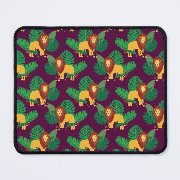 Item preview, Cute African Lion in Jungle Pattern - Animal Motif - Wine designed and sold by PattyTheGecko.