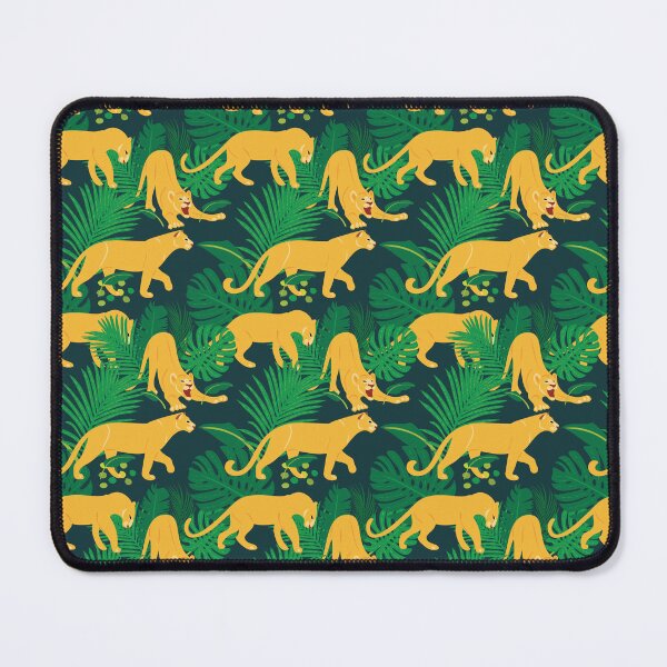 Item preview, Cute African Lioness in Jungle Pattern - Animal Motif - Vintage Dark Teal designed and sold by PattyTheGecko.