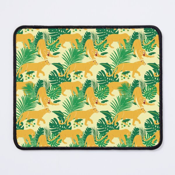 Item preview, Cute African Lioness in Jungle Pattern - Animal Motif - Light Yellow designed and sold by PattyTheGecko.