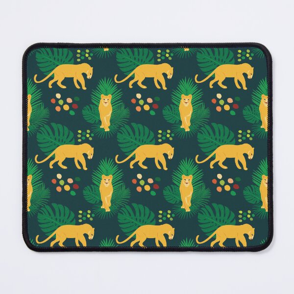 Item preview, Cute African Lioness in Jungle Pattern - Animal Motif - Vintage Dark Teal designed and sold by PattyTheGecko.