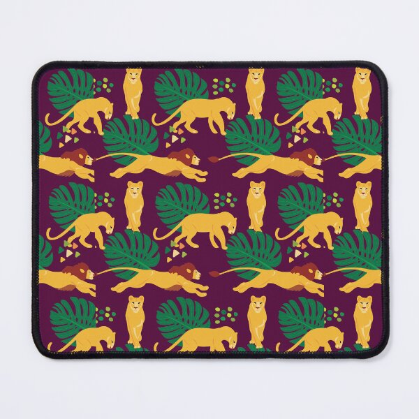 Item preview, Cute African Lioness and Lion in Jungle Pattern - Animal Motif - Wine designed and sold by PattyTheGecko.