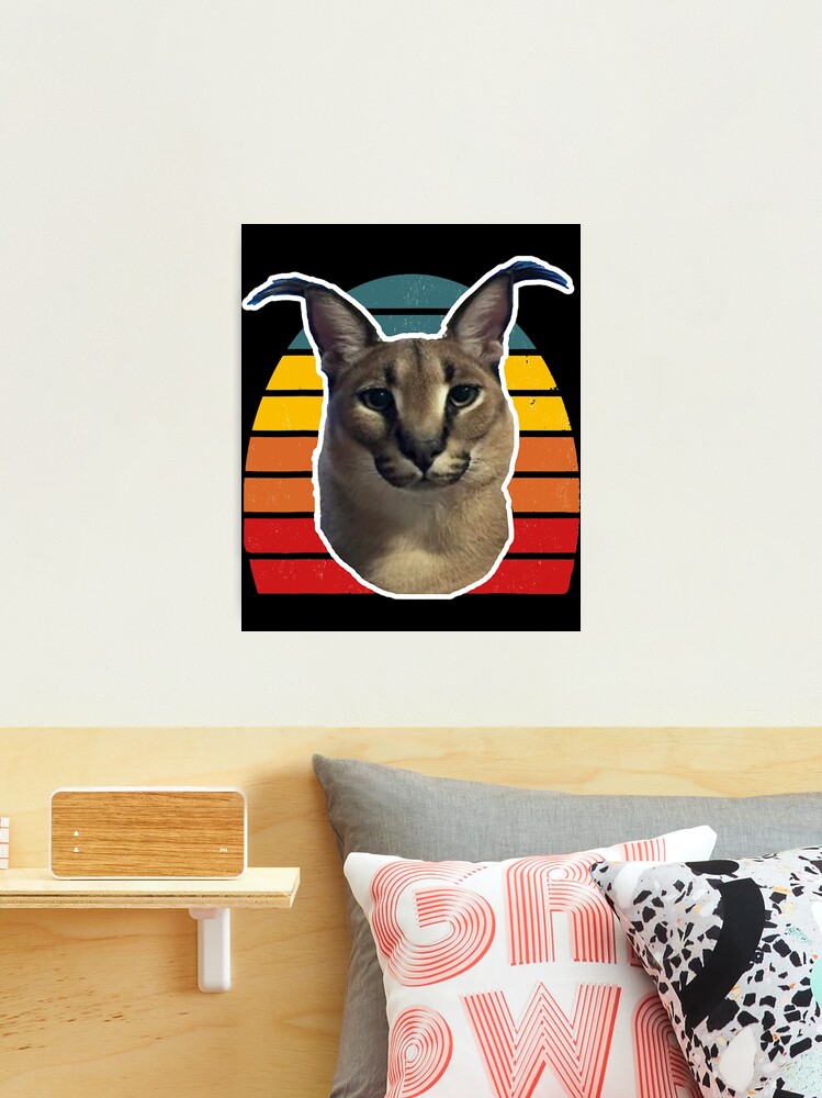 Big Floppa Meme Cute Caracal Cat: Plain Lined Journal Notebook, 120 Pages,  Medium 6 x 9 Inches, Printed Cover